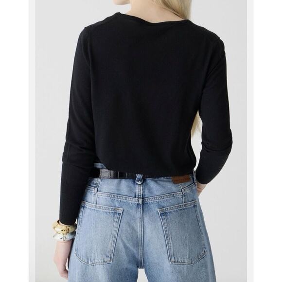 J. Crew Halle crewneck sweater Black XXS - Picture 2 of 6